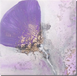 Abstrakt Bild Mini Poppys lila Cornelia Hauch