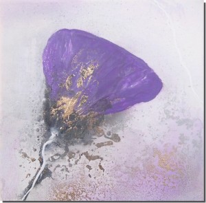 Abstrakt Bild Mini Poppys lila 2 Cornelia Hauch