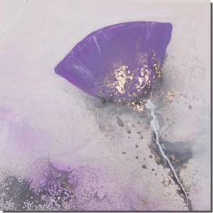 Abstrakt Bild Mini Poppys lila 3 Cornelia Hauch