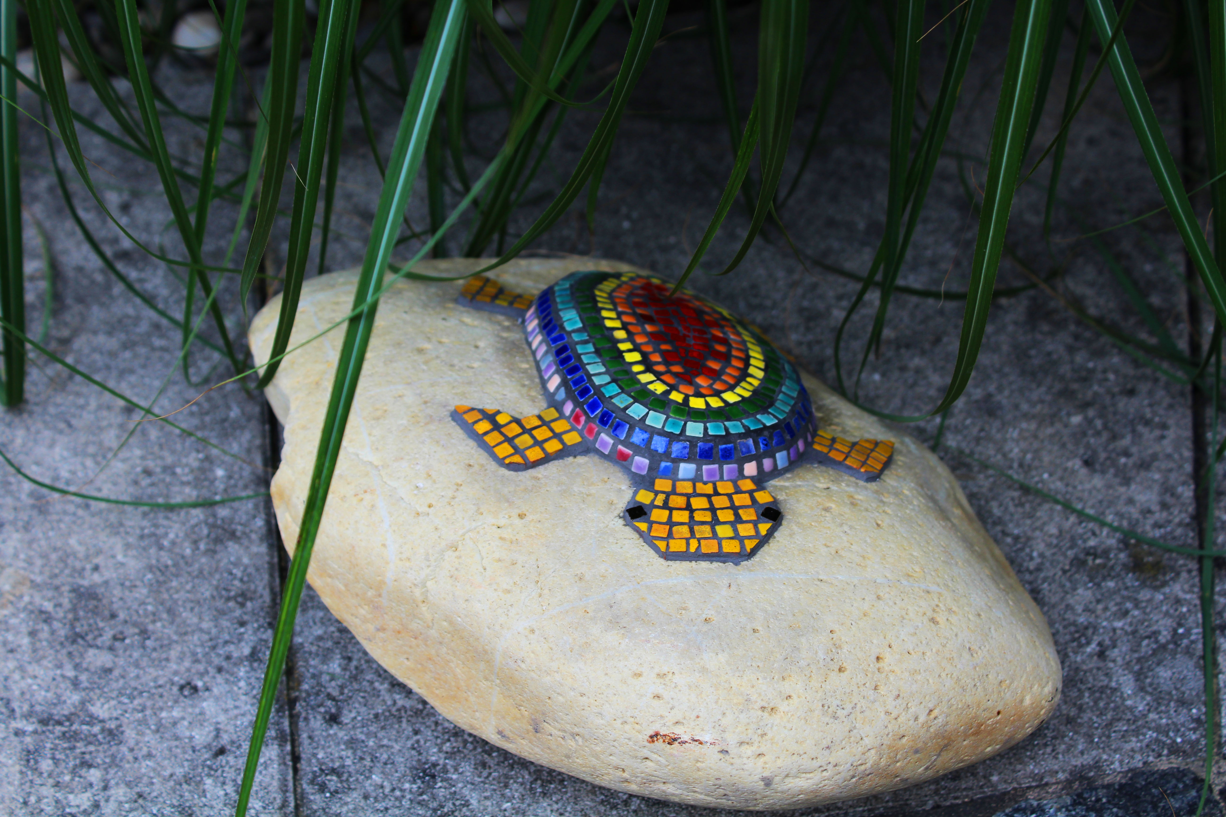 Mosaik Schildkröte Regenbogen1